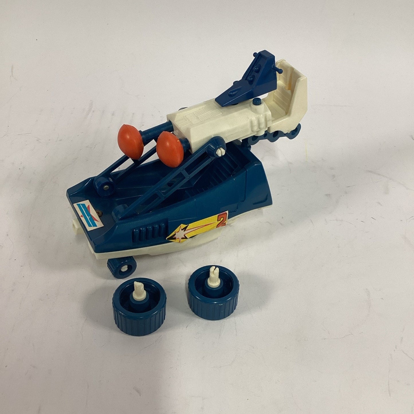 Vtg Micronauts HYDRA vehicle original 1977 Mego blue car W/ Weapons - Dmg Wheels