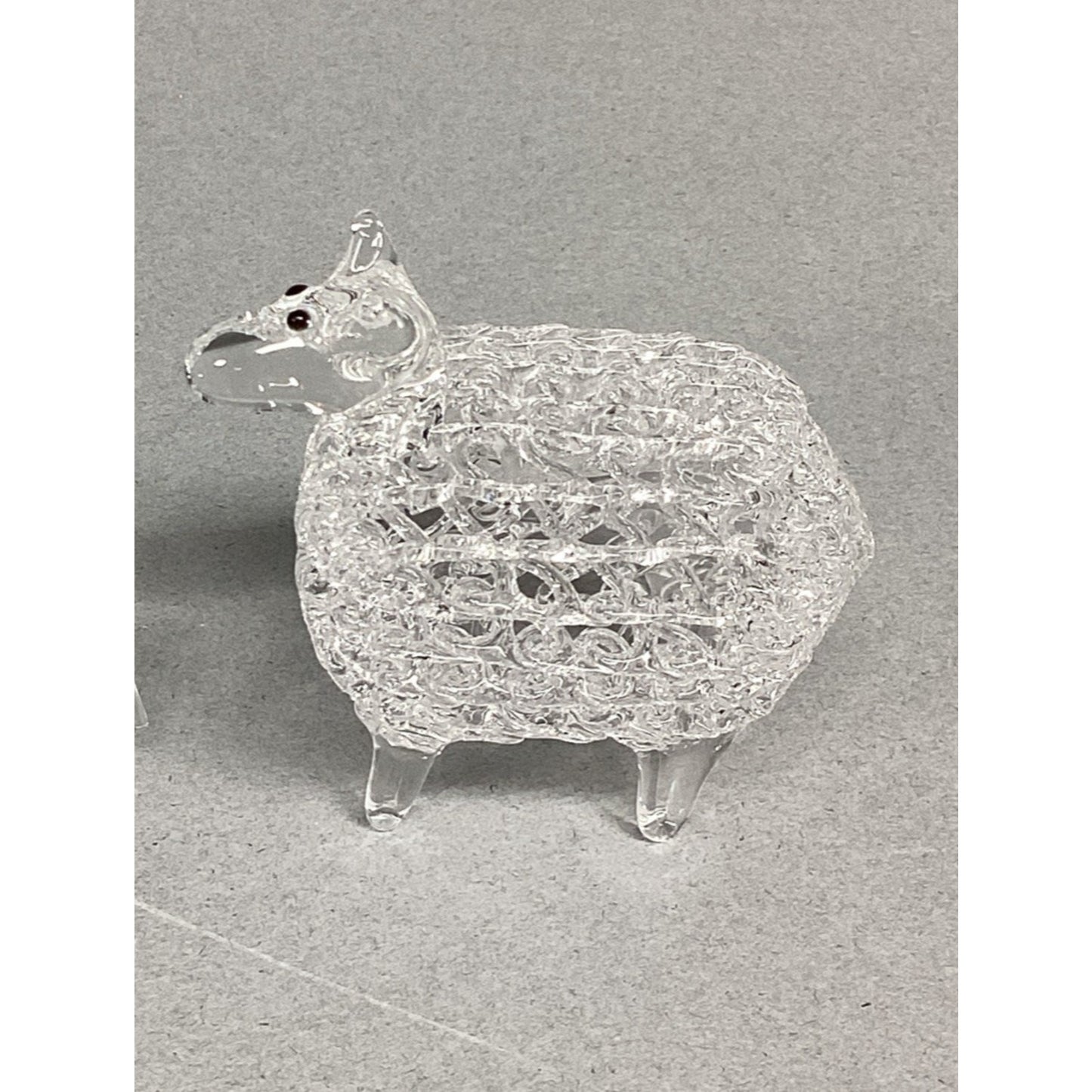 Vintage Small Glass Sheep Figurine