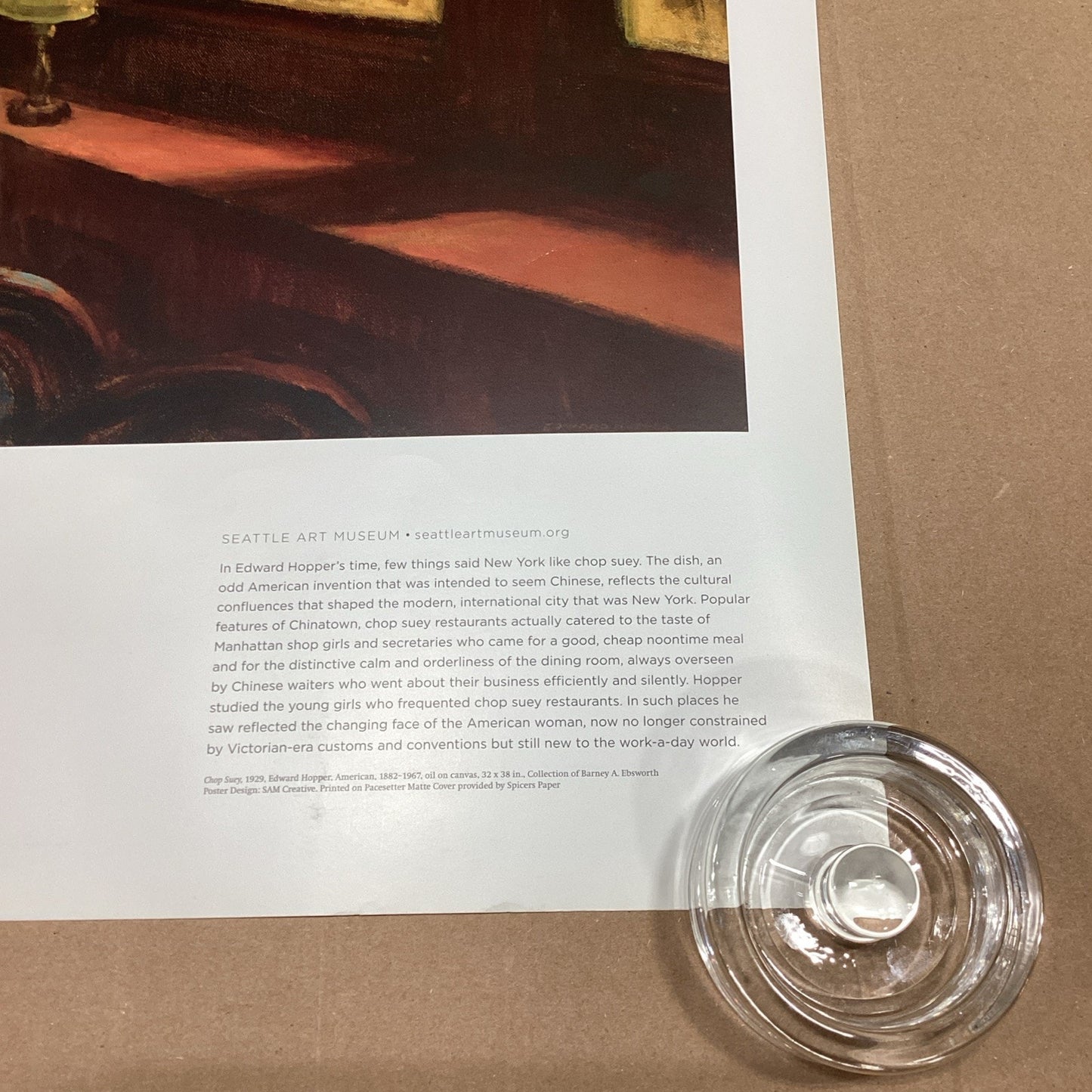 Edward Hopper - Sam - Chop Suey Poster - 24x23.5”