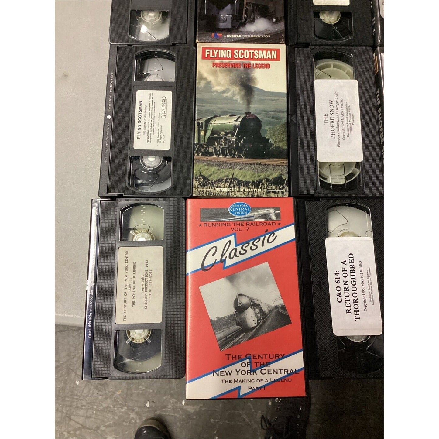 Lot Of 8 Train VHS Tapes - Flying Scotsman, Steam Across America, Great Canadian