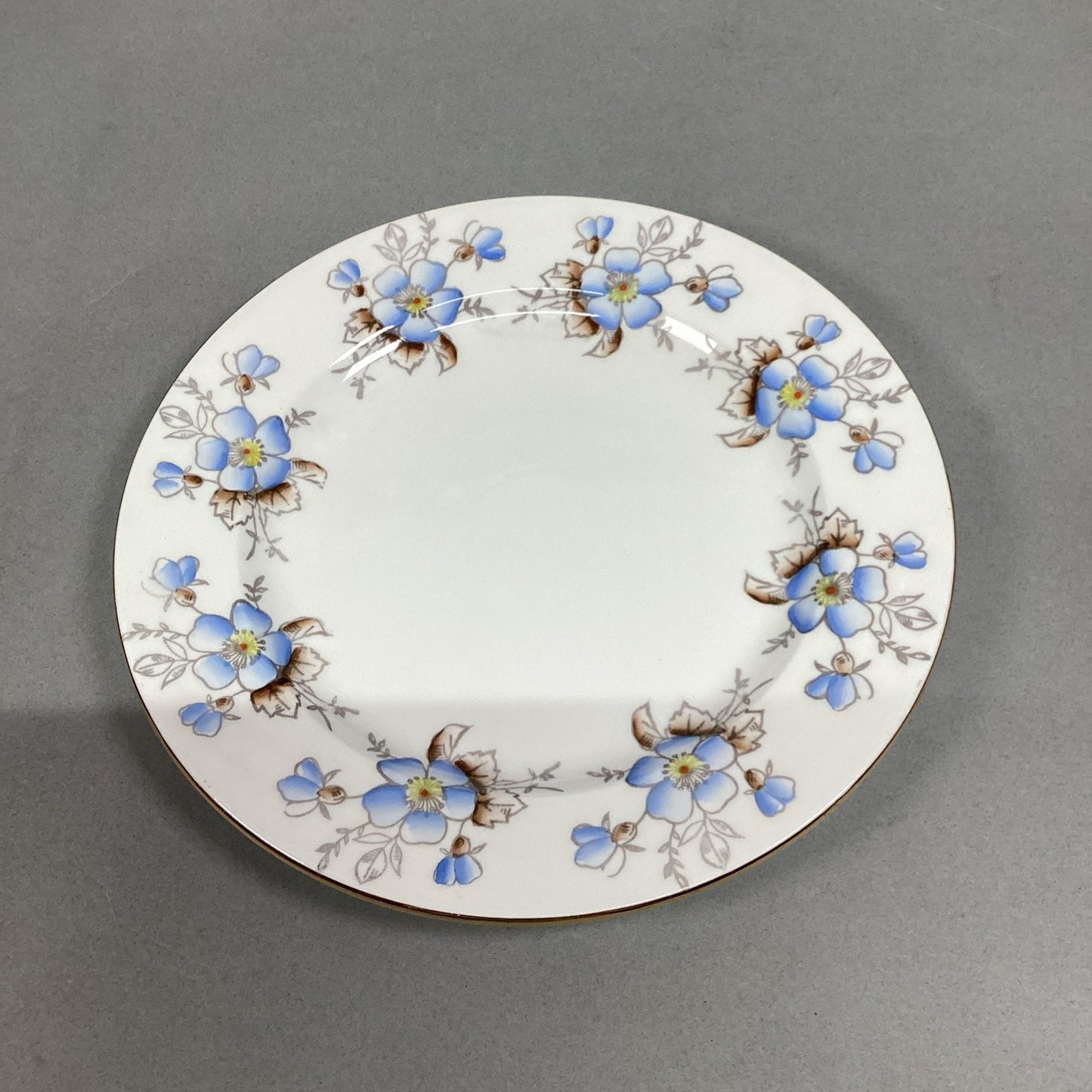 Royal Grafton Fine Bone China Blue Floral Cup/Saucer/Plate - England
