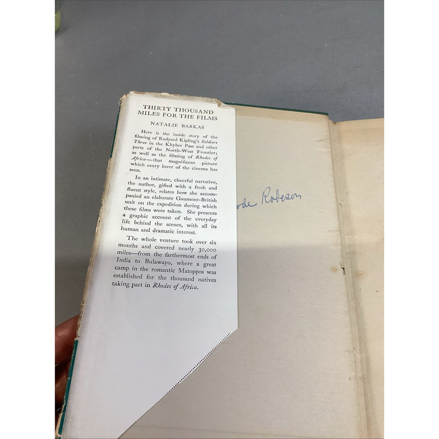 Natalie Barkas, Thirty Thousand Miles for the Films (HC, 1st ed.) 1937