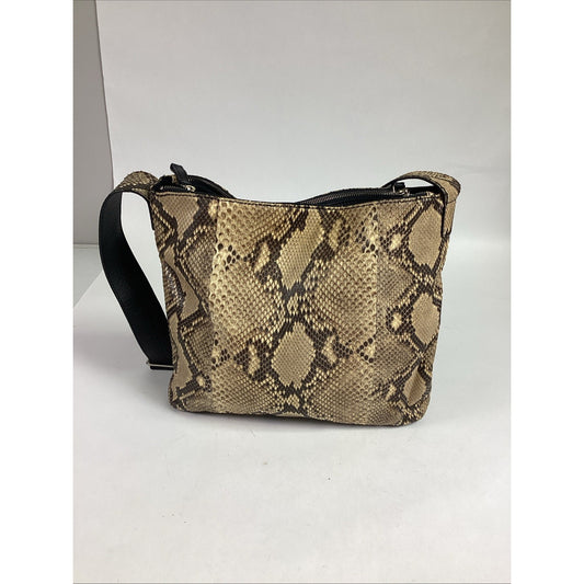 Leonello Borghi Snakeskin Print Purse With Shoulder Strap - 3 Pockets - Korea