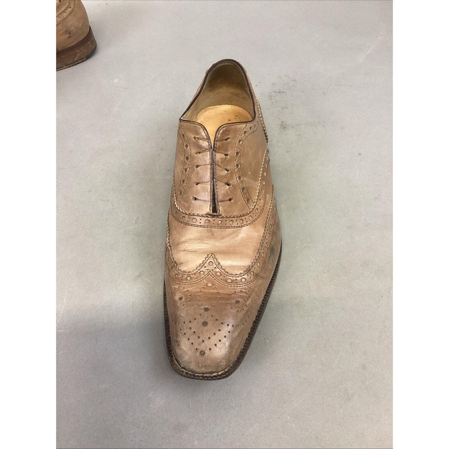Mercanti Fiorentini Shoes Mens 10 M Oxford Wingtip Lace Up-#5794 - Made In Italy