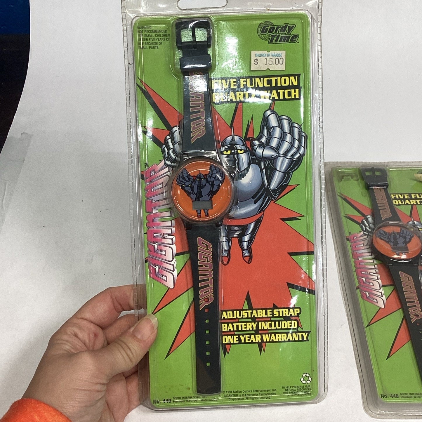 Set Of 2 Vintage 1994 Gordy Time Gigantor The Space Robot Digital Quartz - New