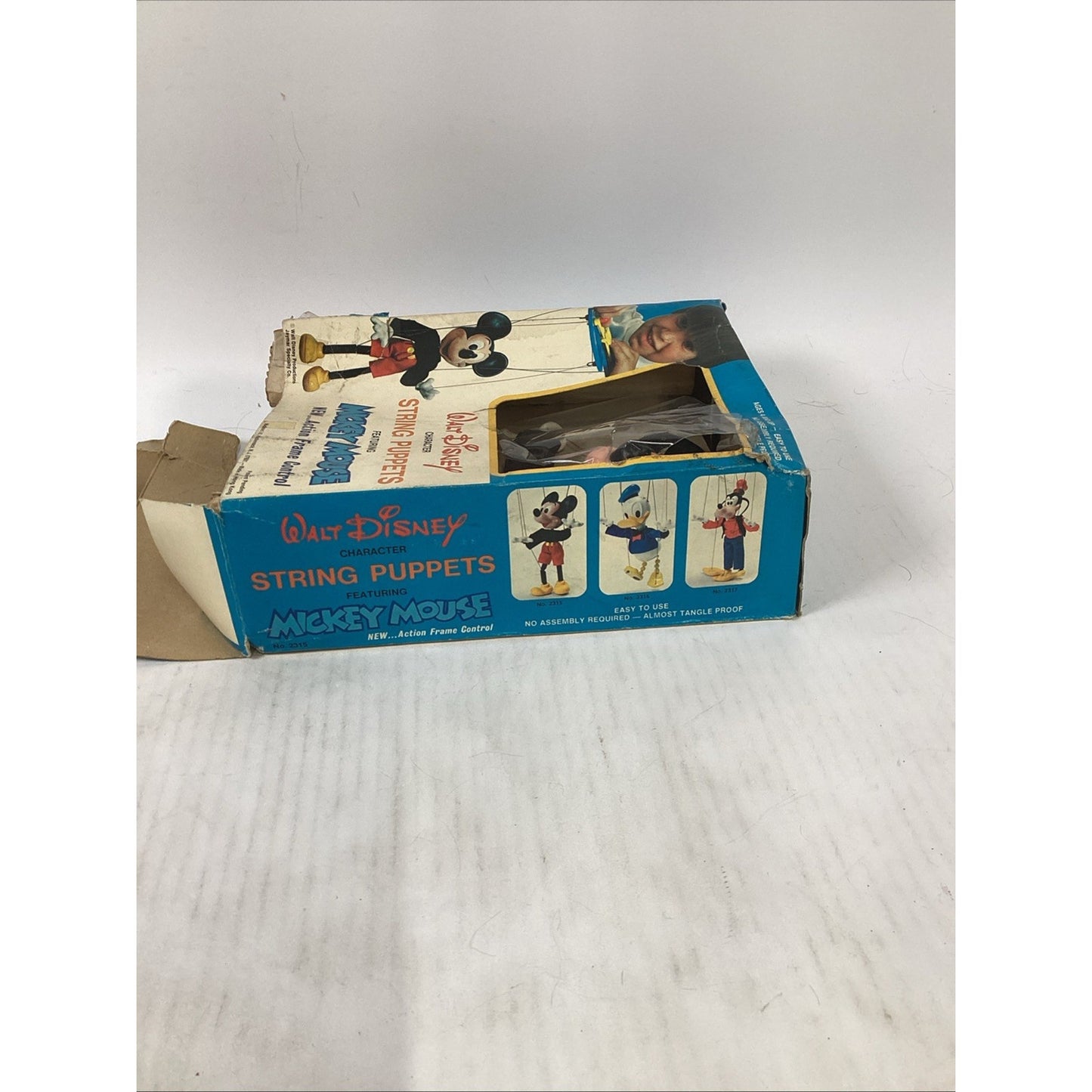 Walt Disney Mickey Mouse Marionette String Puppet - NOS - Damaged Box
