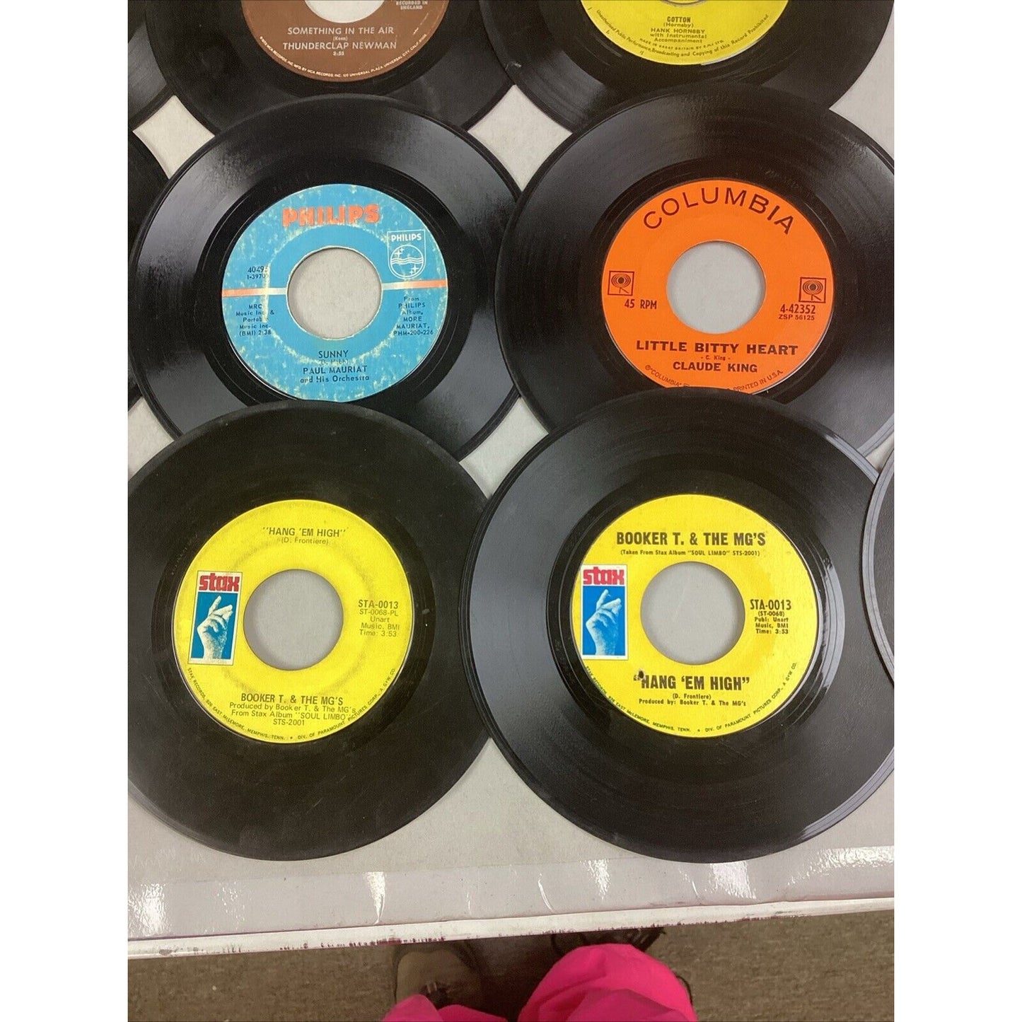 Lot Of 21 Vinyl 45’s Records - Booker T, Don Cavalieri, Siler Brothers, Claude K