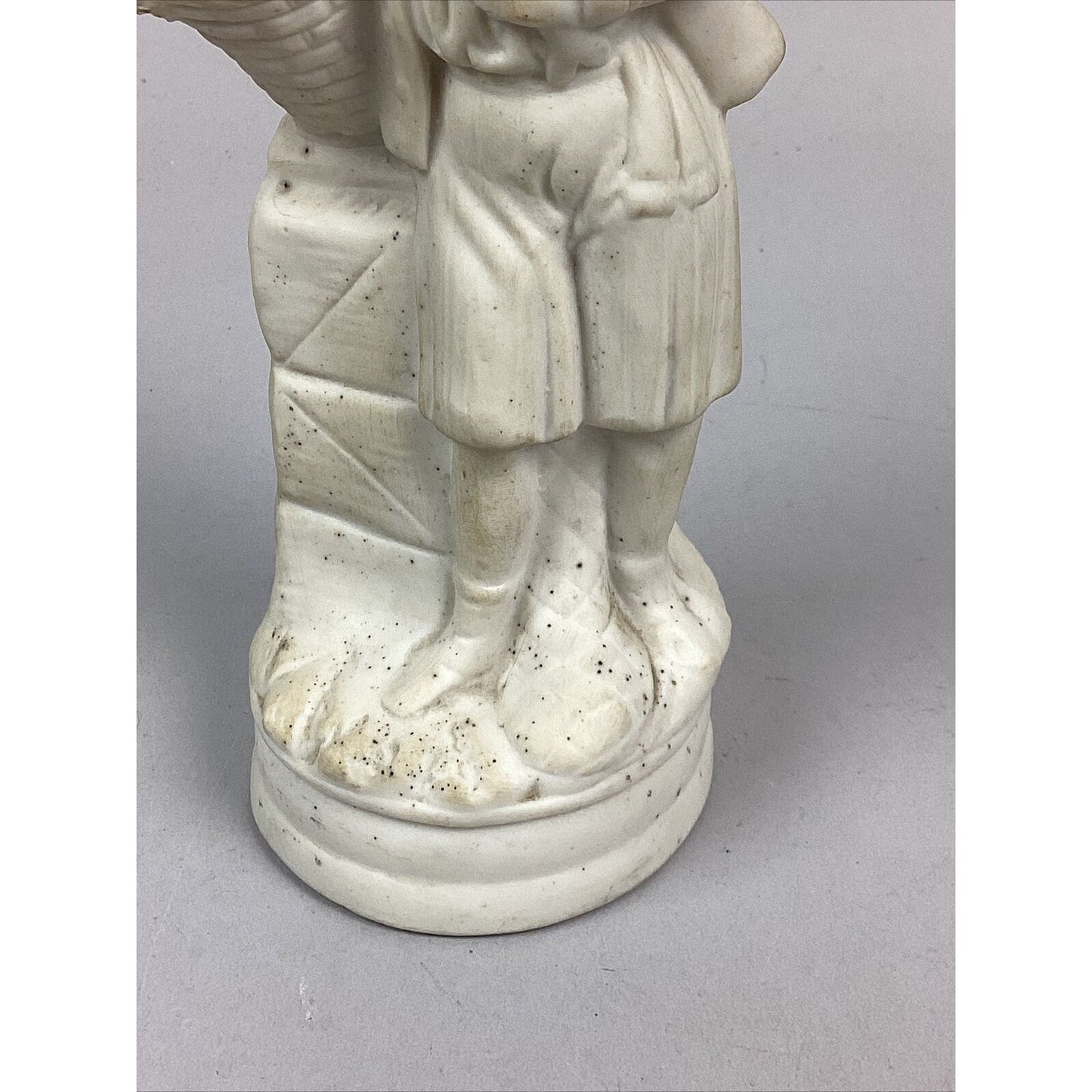 2 Antique Bisque Porcelain Figurines