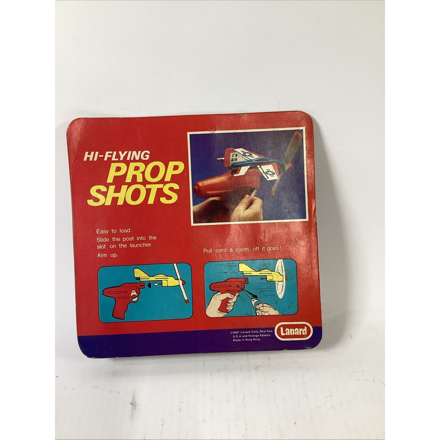 Vintage 1981 Lanard Hi-Flying Prop Shots - Unpunched Card - NOS