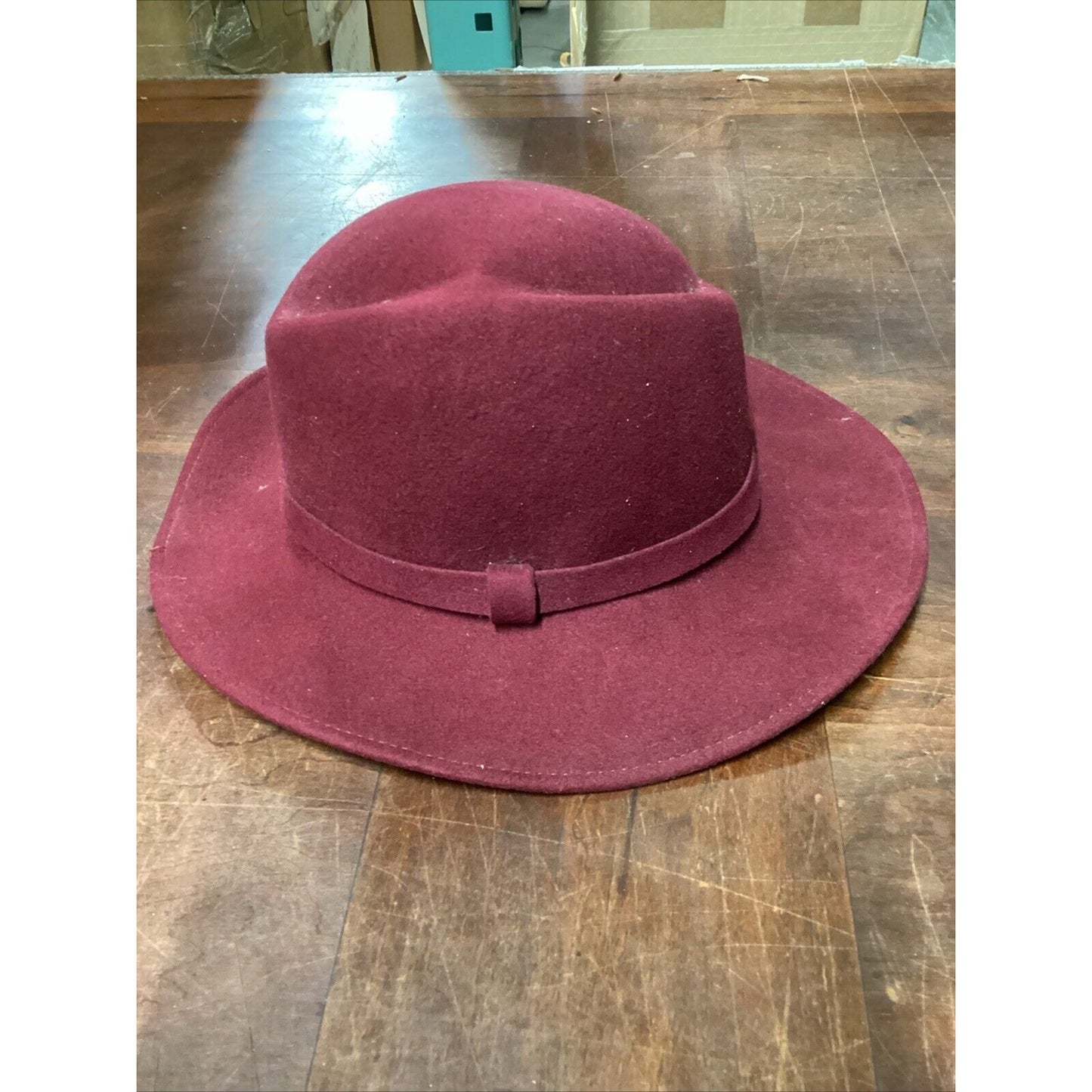 100% Wool Red Ladies Hat