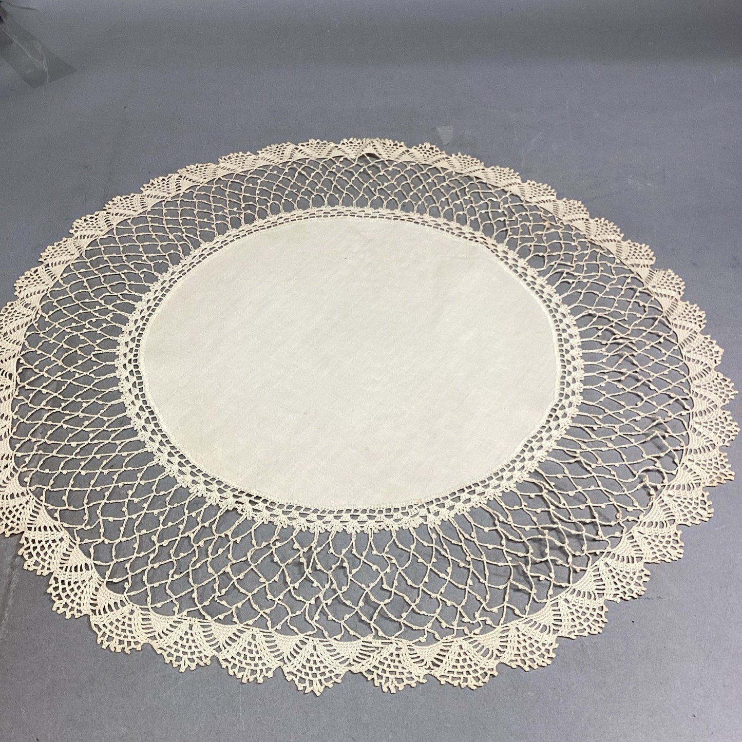 Set Of 2 Elegant Antique Handmade Needle Lace Doilies