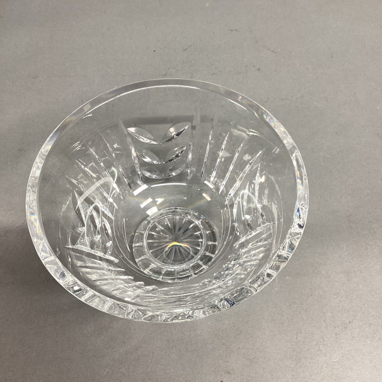 Vintage Cut Glass Crystal Candy Dish - 4”Hx6”D