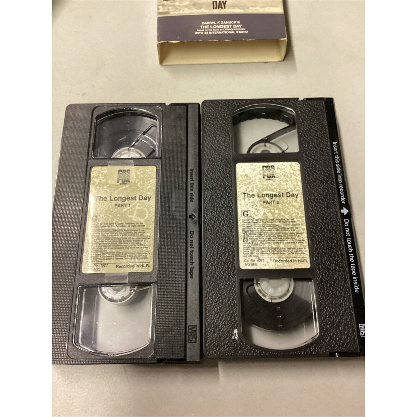 The Longest Day VHS Tapes Part 1 & Part 2 - Greatest War Film Ever Made - 1962