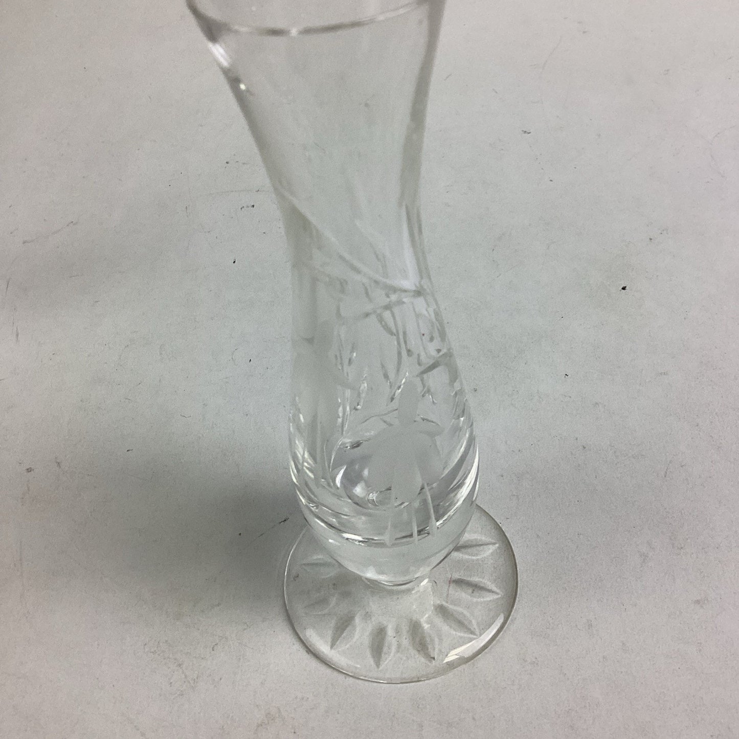 Set Of 3 Stuart Cut Glass Vases - 5.5”H