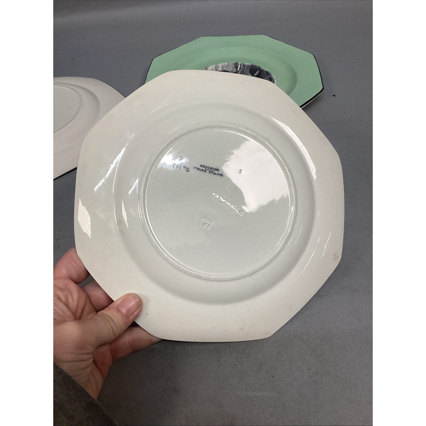Wedgwood Etruria England Mint Green Decorative Plates