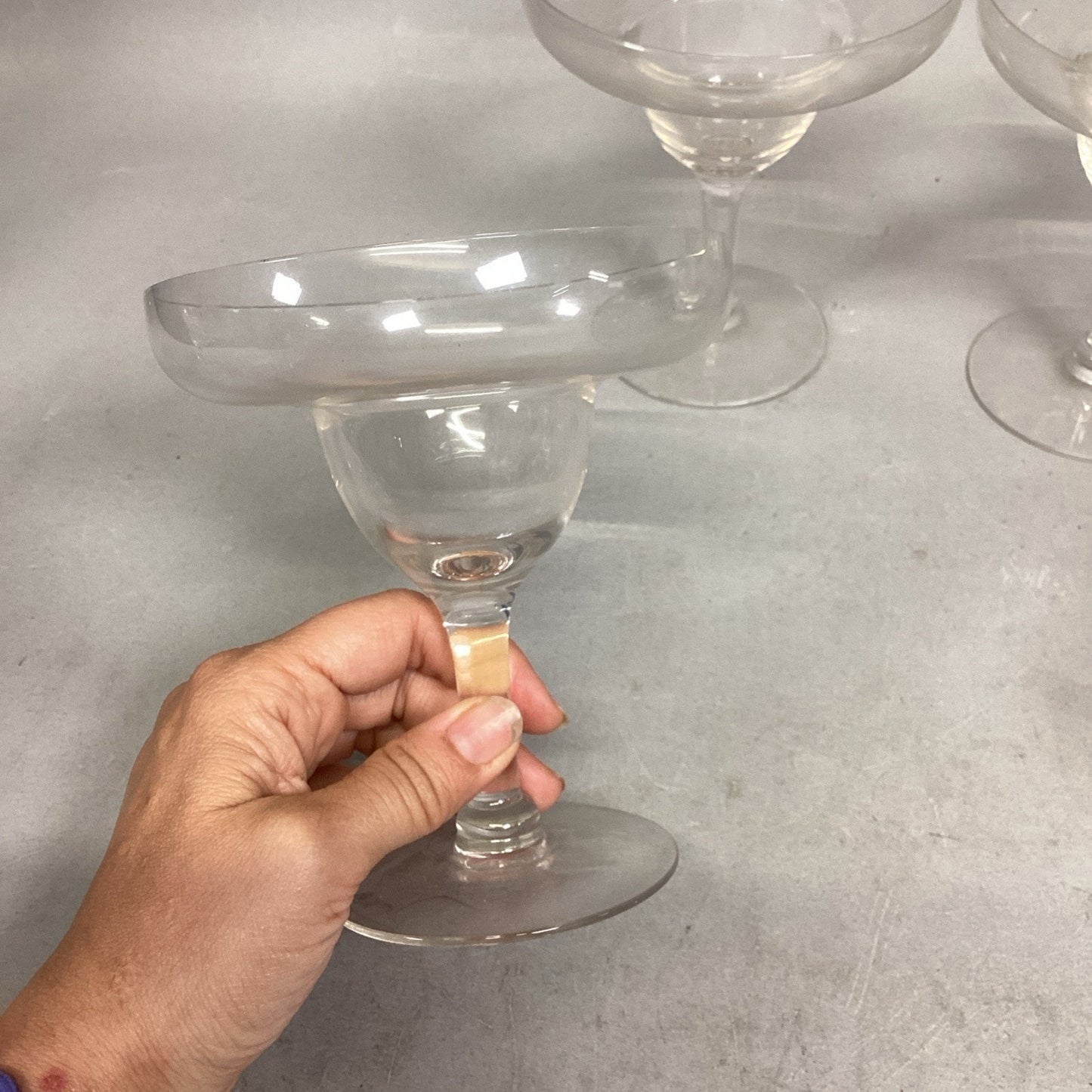 Lot Of 6 Margarita Glasses With 3 Other Glasses