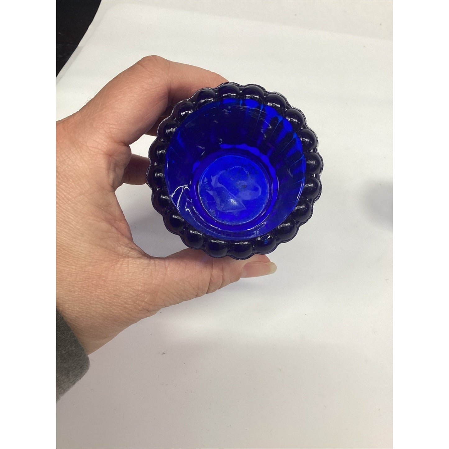 Set Of 2 Antique EAPG Cobalt & Blue Toothpick Holders