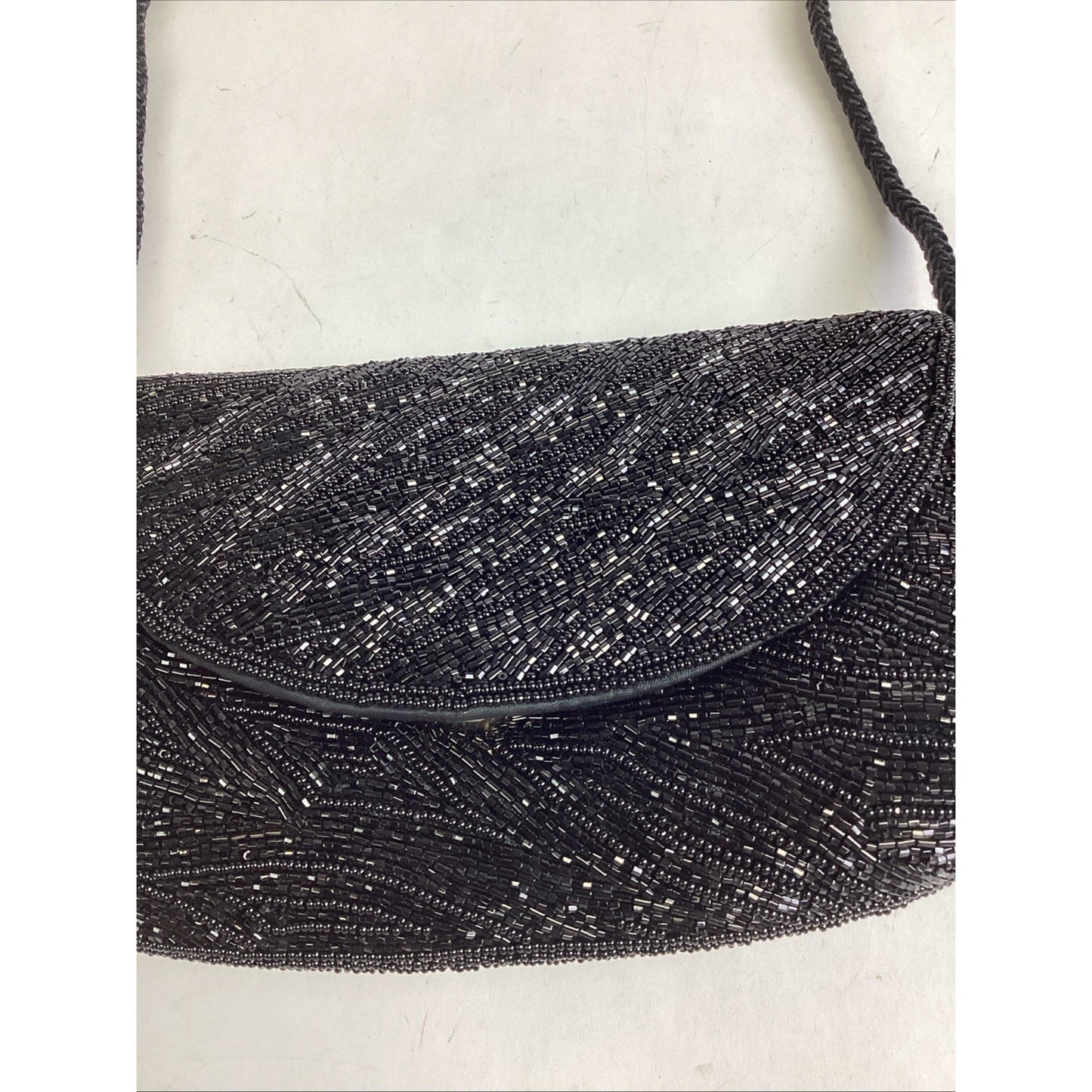 Vintage Jerome’s Black Beaded Purse Crossbody Bag - Made In Korea