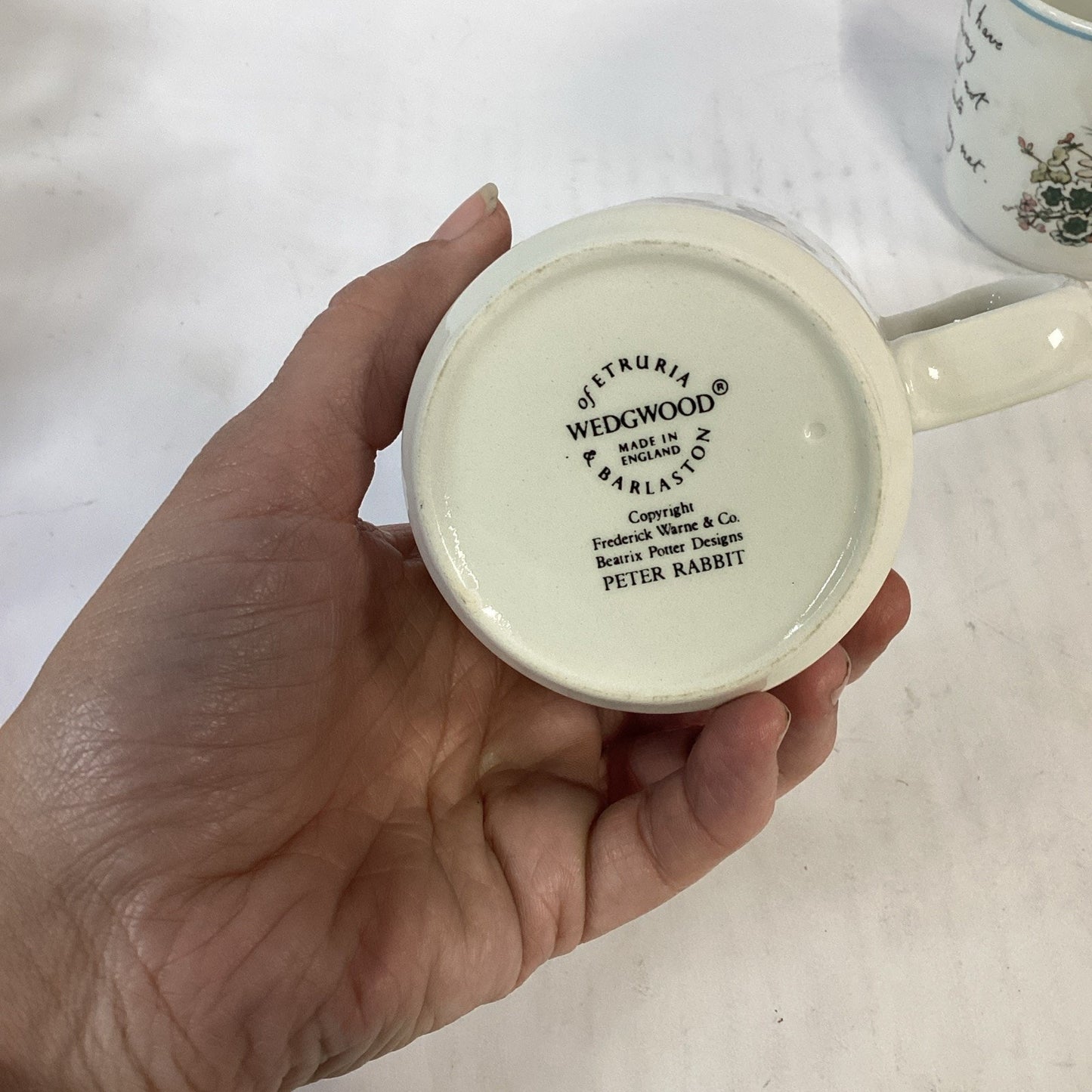 Lot of 2 Wedgwood Peter Rabbit Vintage Mugs