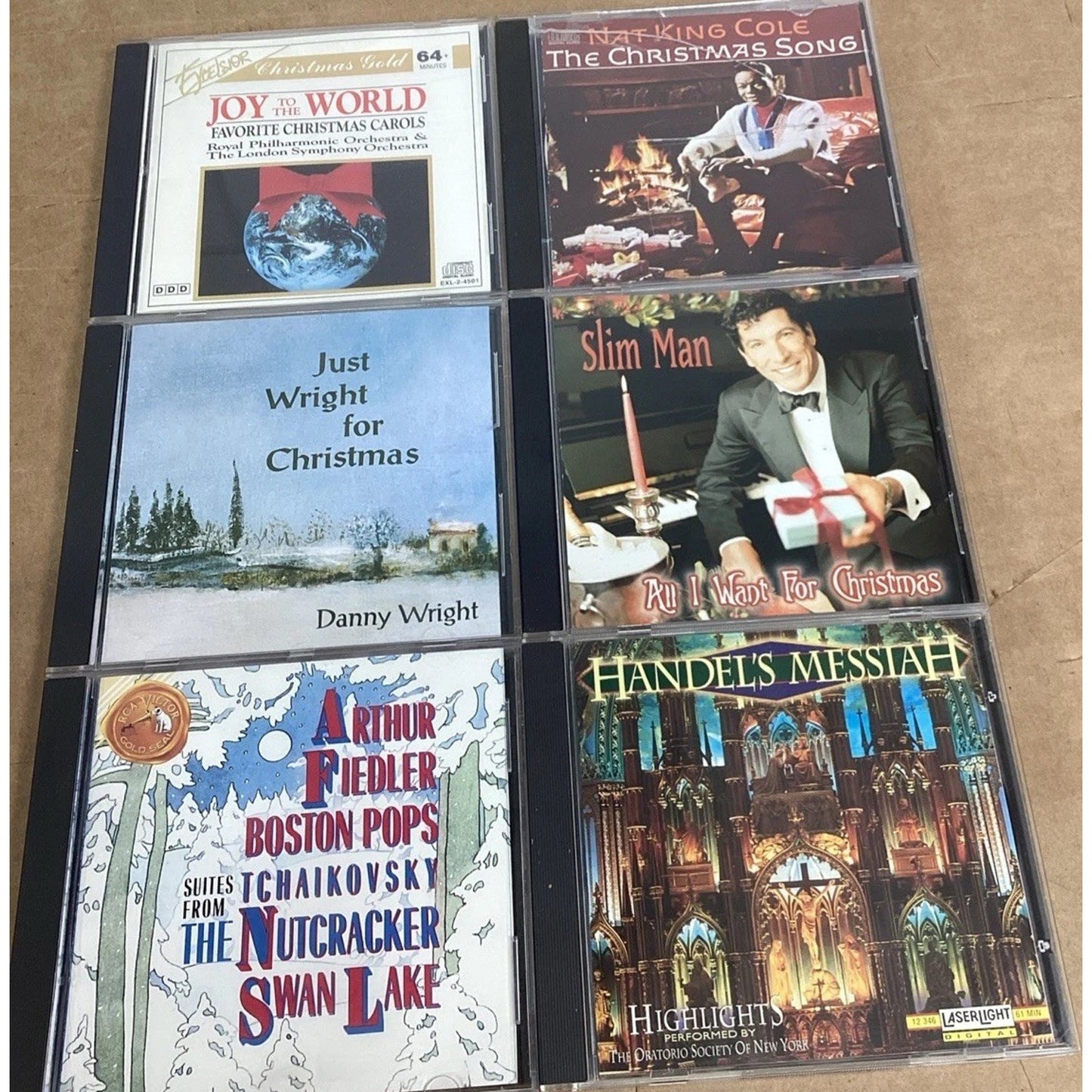 Lot Of 6 Christmas CDs - Handel’s Messiah, Nat King Cole, Danny Wright