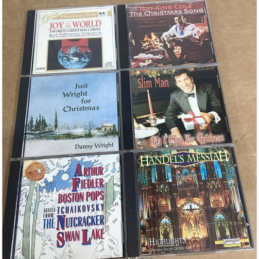 Lot Of 6 Christmas CDs - Handel’s Messiah, Nat King Cole, Danny Wright