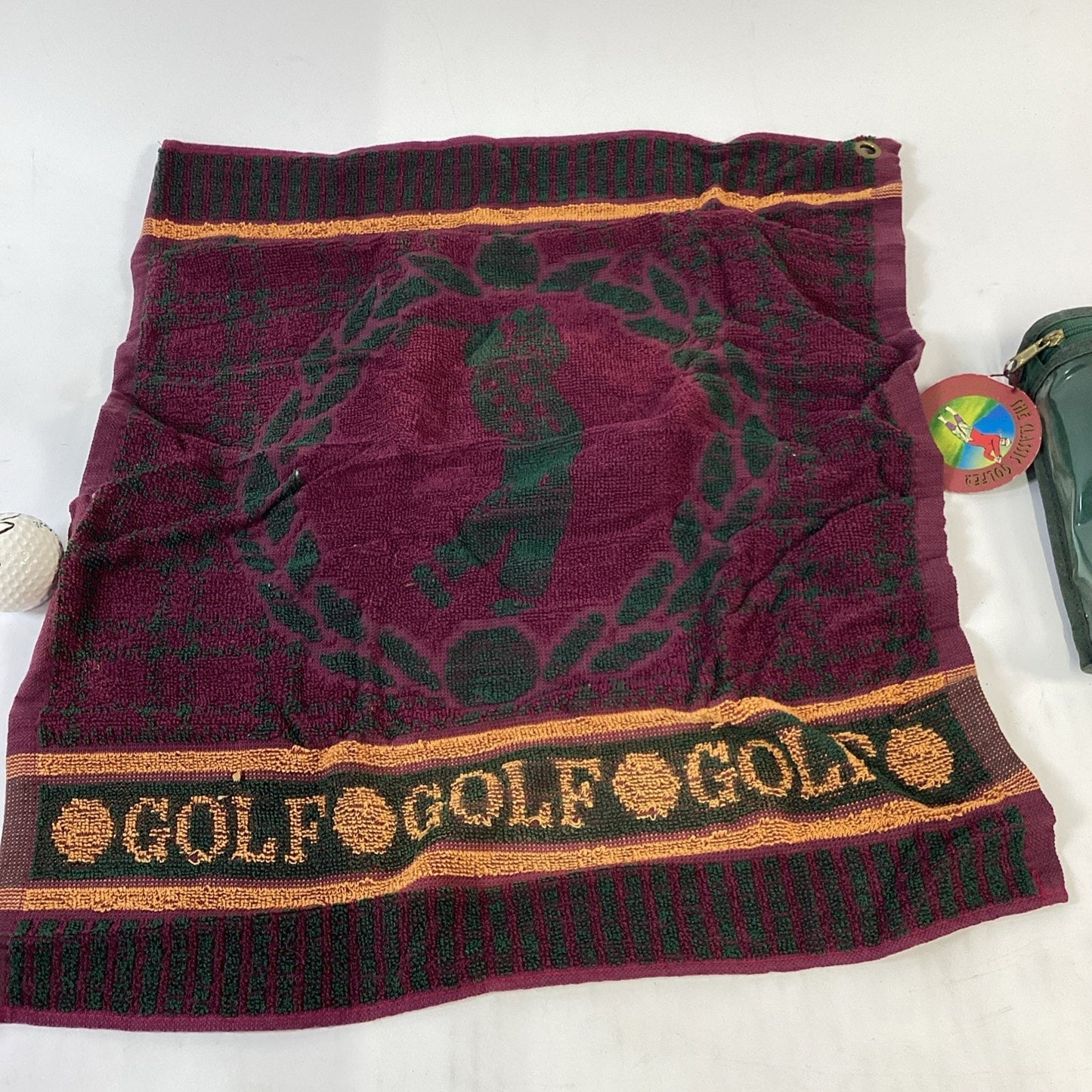 St. Saint Andrews Golf Course Links Golf Towel & Autographed Logo Balls In Pouch