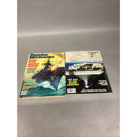 Popular Mechanics Return Of The Mightiest Warships 1982 & Sea Classics USS NJ