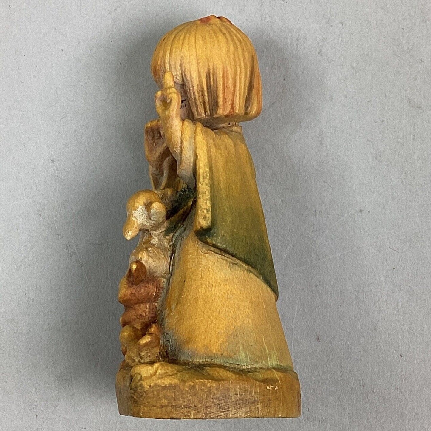 Vintage Anri Wood Carving Figurine - “Talking To The Animals” - 3”