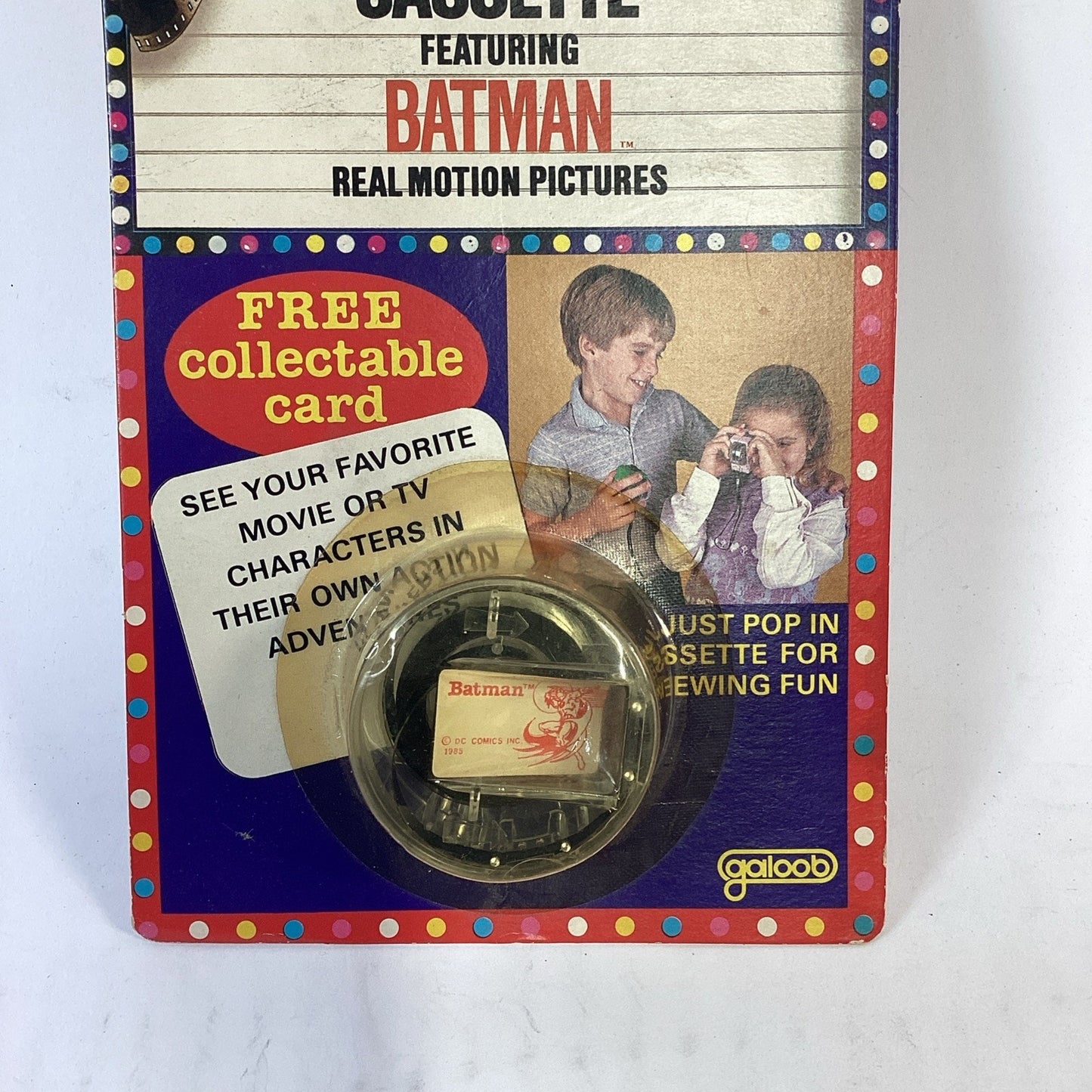 1984 Vintage Galoob Toys, Sneak Previews Cassette Batman Motion Pictures, Reel