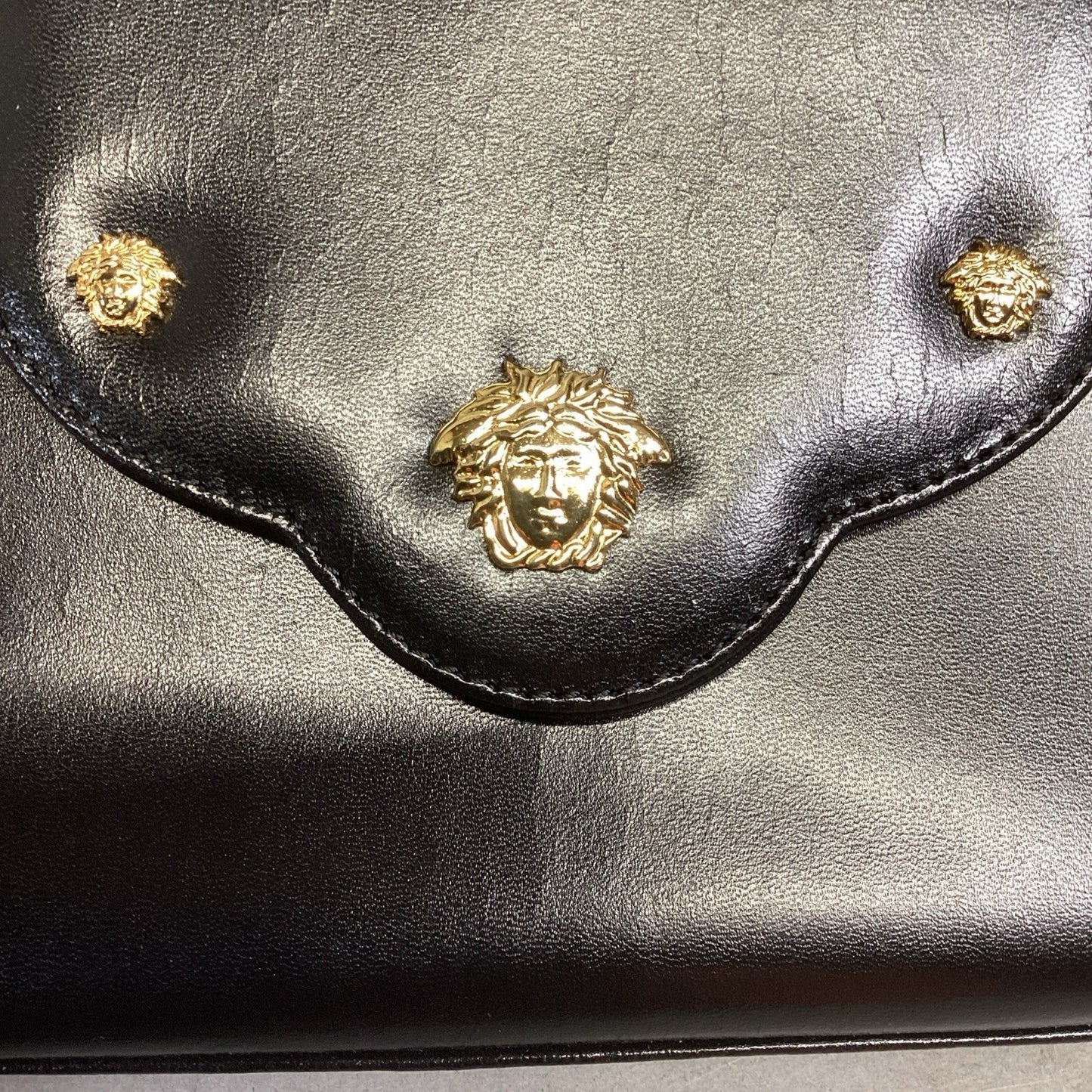 Vintage Maraolo Black Genuine Leather Shoulder Bag Made in Italy