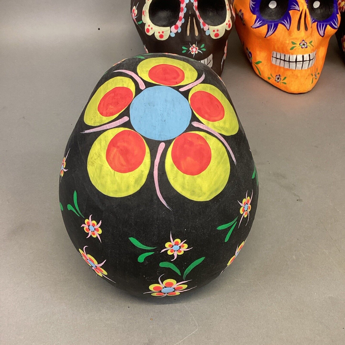 Set Of 4 Styrofoam Decorative Sugar Skull Decorations