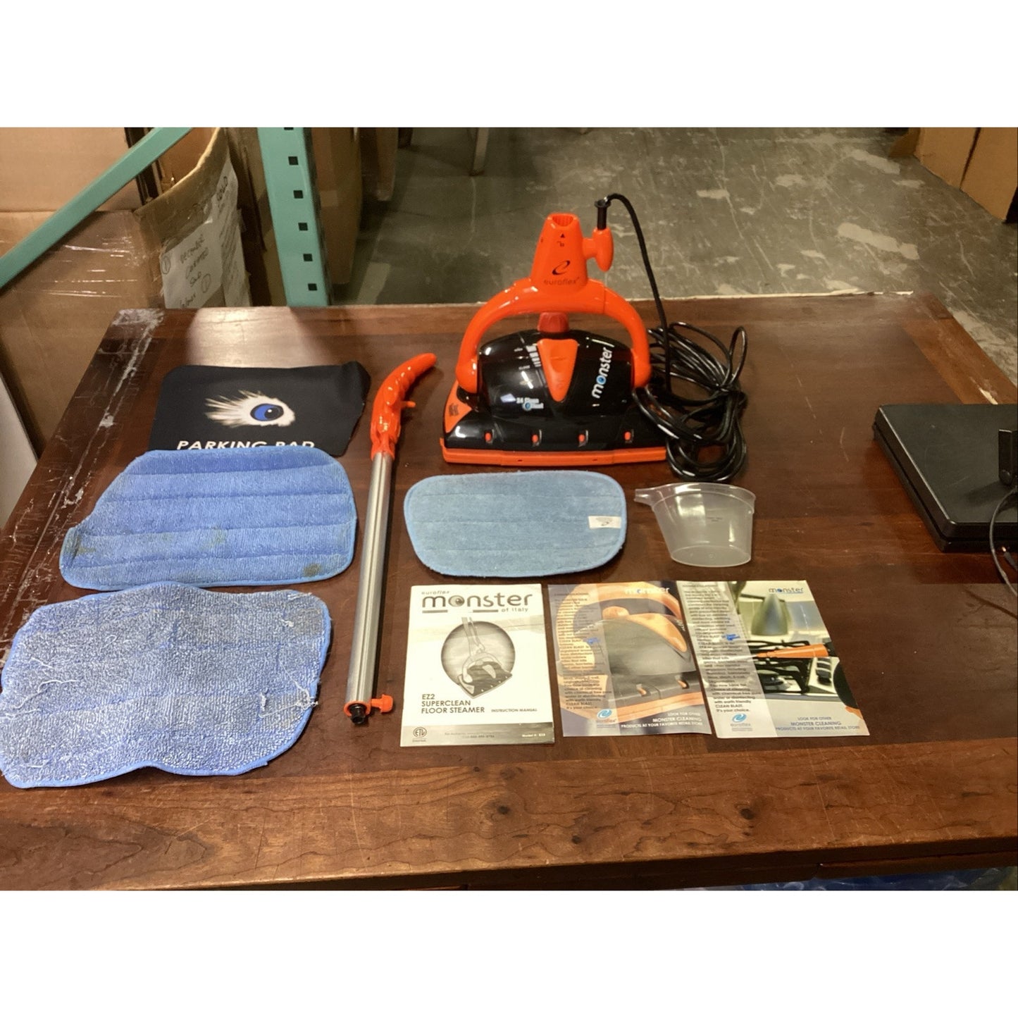 Euroflex EZ2 Super Clean Floor Steamer W/ 3 Pads, Measuring Cup & Instructions