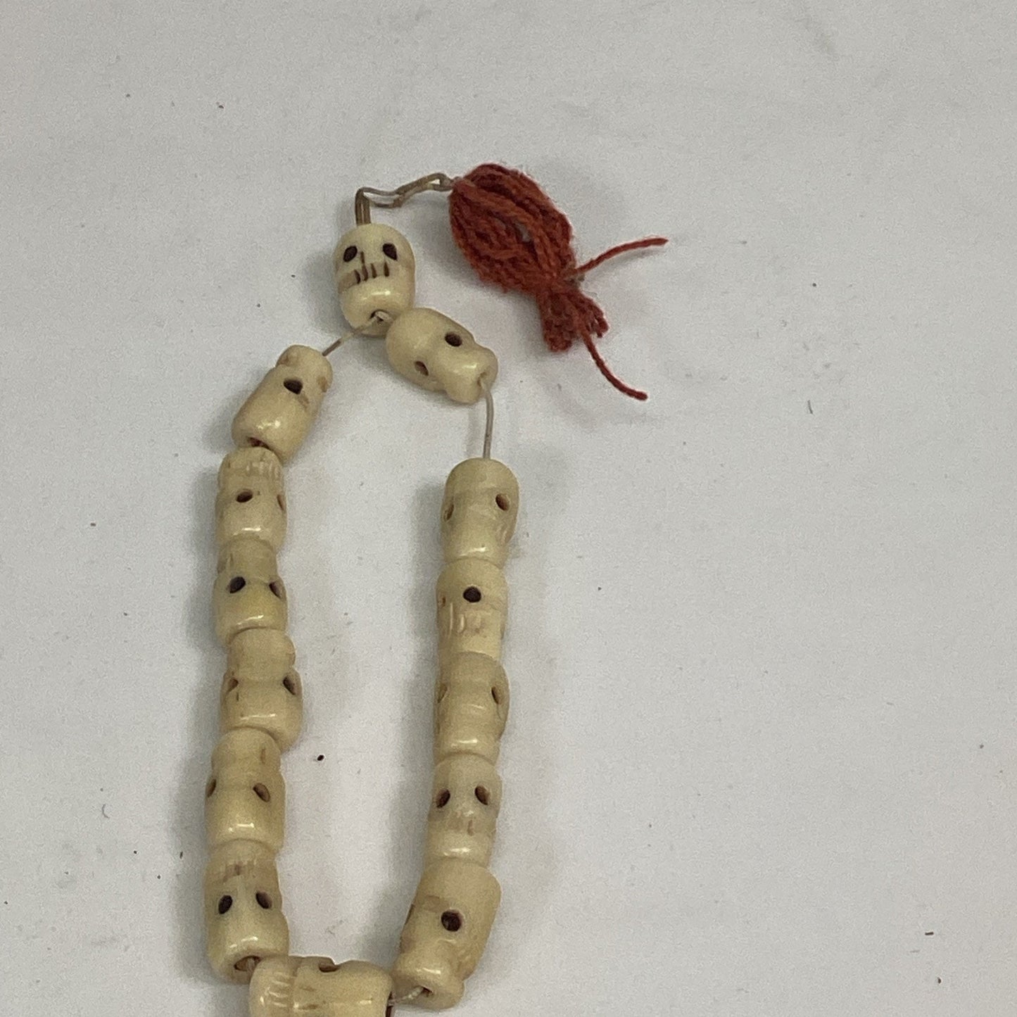 Antique Hand Carved 14 Skulls Praying Beads