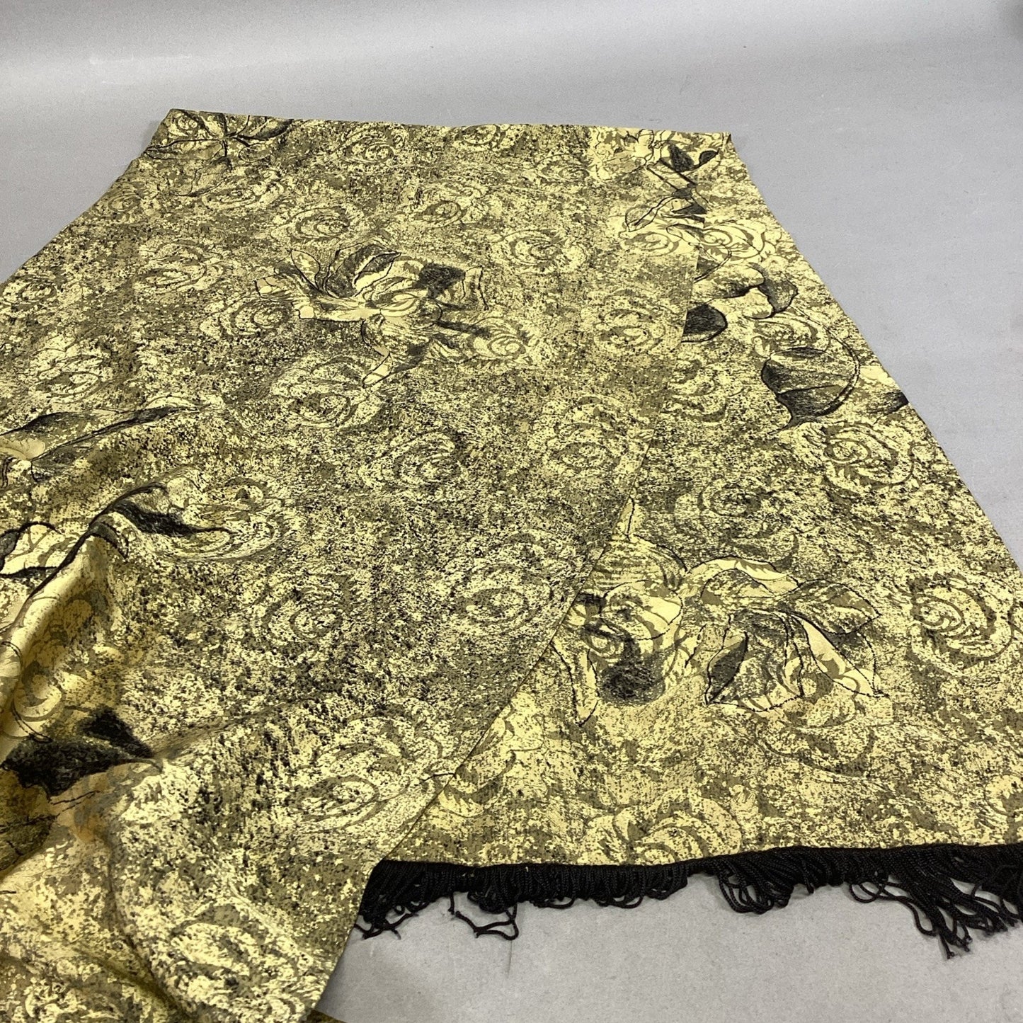 Emanuel Ungaro Multicolor Gold Floral Shawl/Wrap - Made In Italy