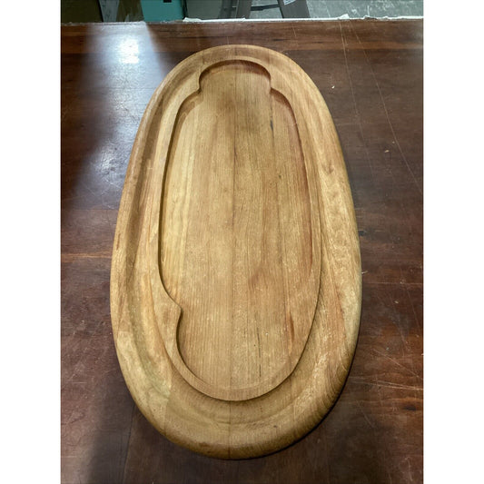 MCM Dansk Oval Teak Cutting Serving Tray - 22.5”