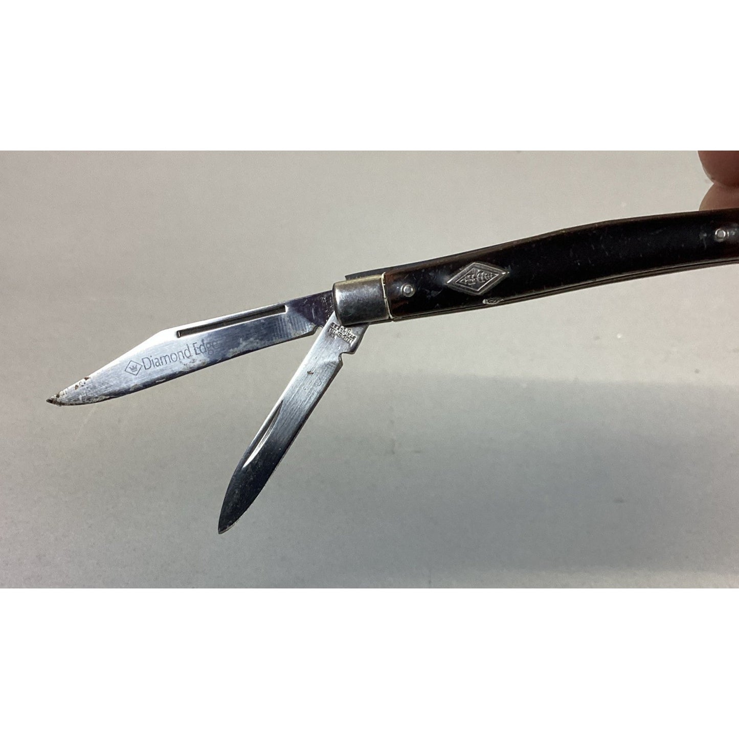 VINTAGE IMPERIAL PROV USA 851 DE - 2 BLADE DIAMOND EDGE STAINLESS POCKET KNIFE