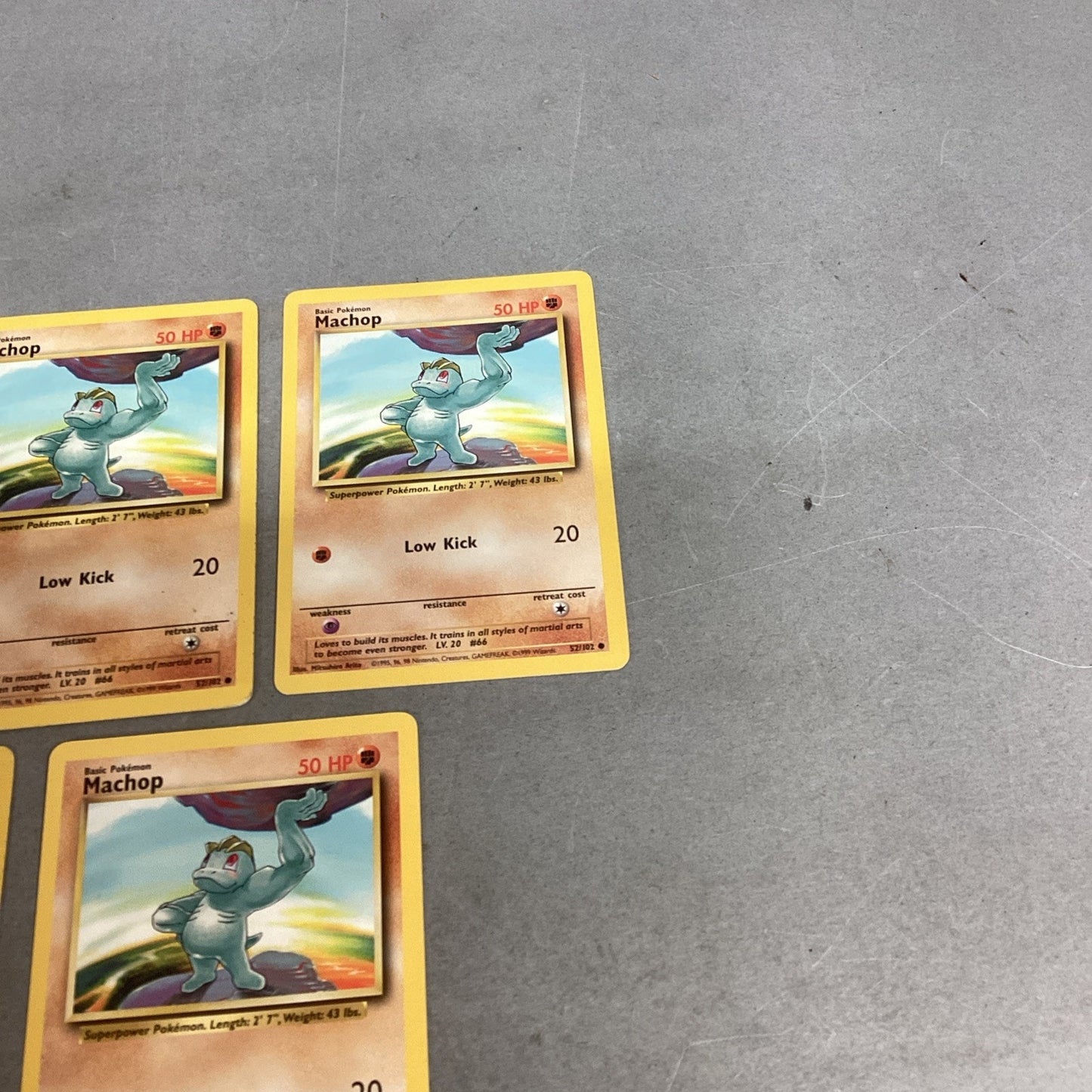 Lot Of 5 Pokémon Machop Trading Cards