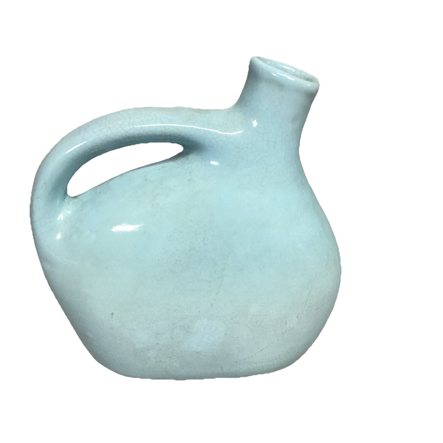 Vintage Light Blue Whiskey Mohawk Liquor Jug Decanter - No Stopper