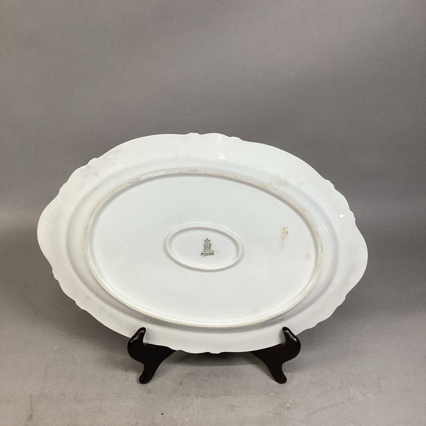 Set Of 2 Heinrich & Co. Selb Pink Floral Serving Platters - Bavaria Germany