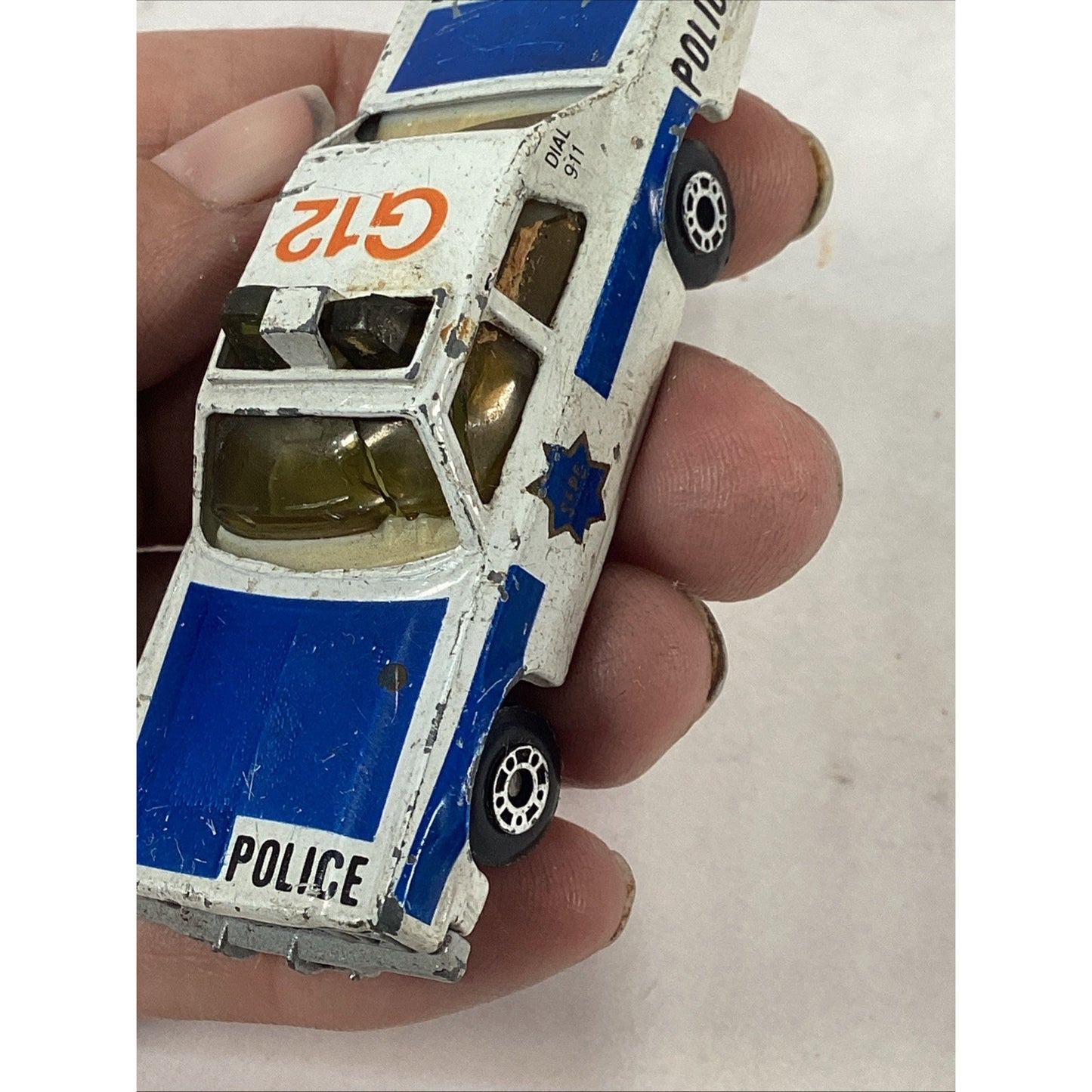 1979 Matchbox Superfast #10 Plymouth Gran Grand Fury Police G12 Vintage Police