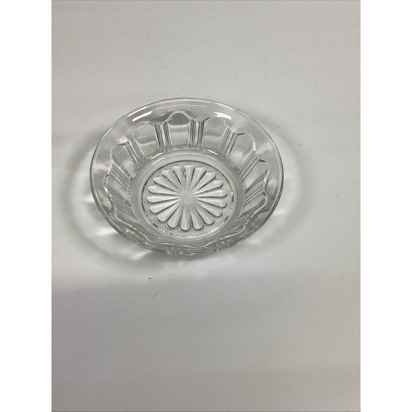 Heisey Glass Company Pressed Glass Bowl Candy Nut Dish In A Flute Pattern