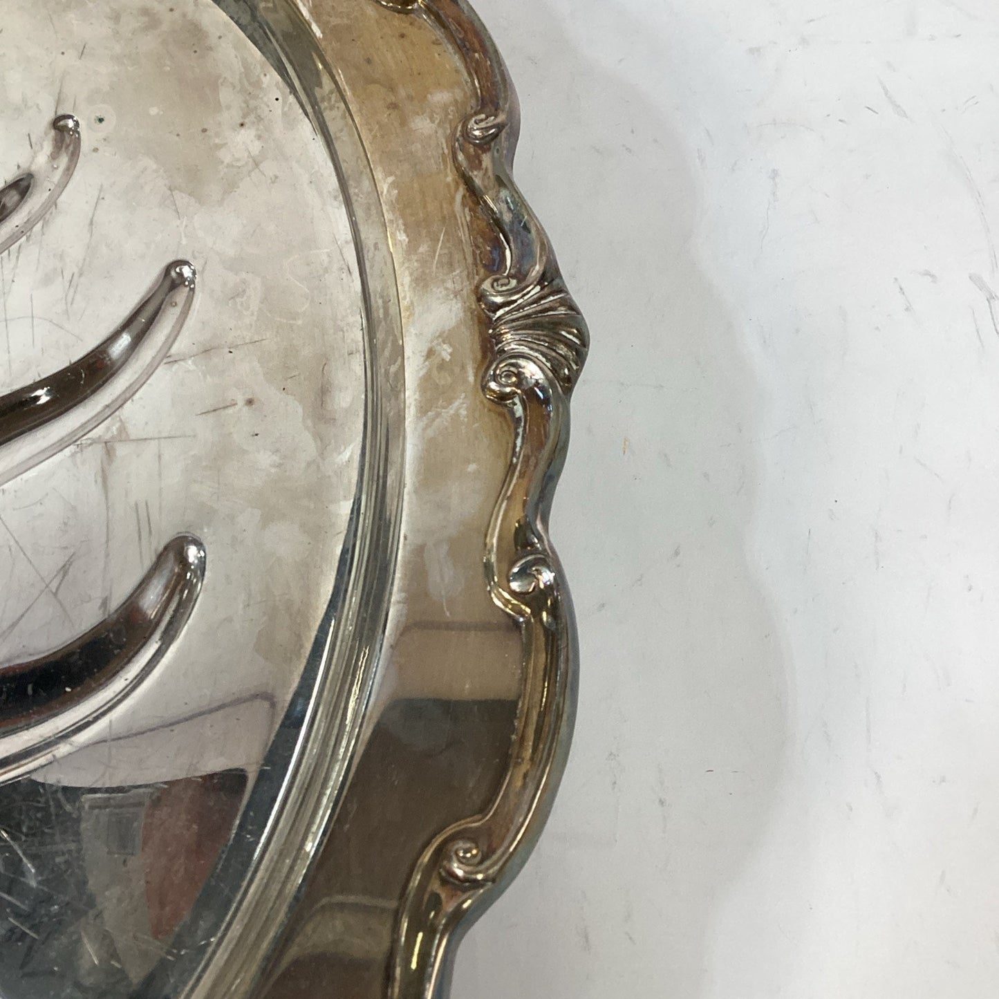 Vintage Tree Of Life Footed Silver Plated Footed Platter