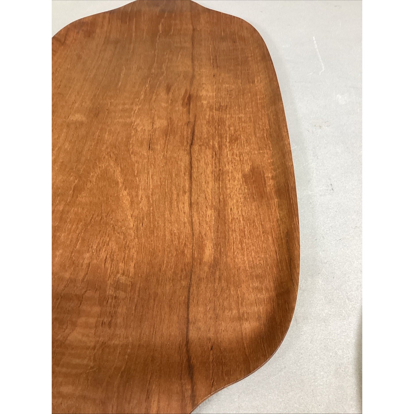 Set Of 3 - Teak Serving Platter- Round Serving Platter And Small Bowl