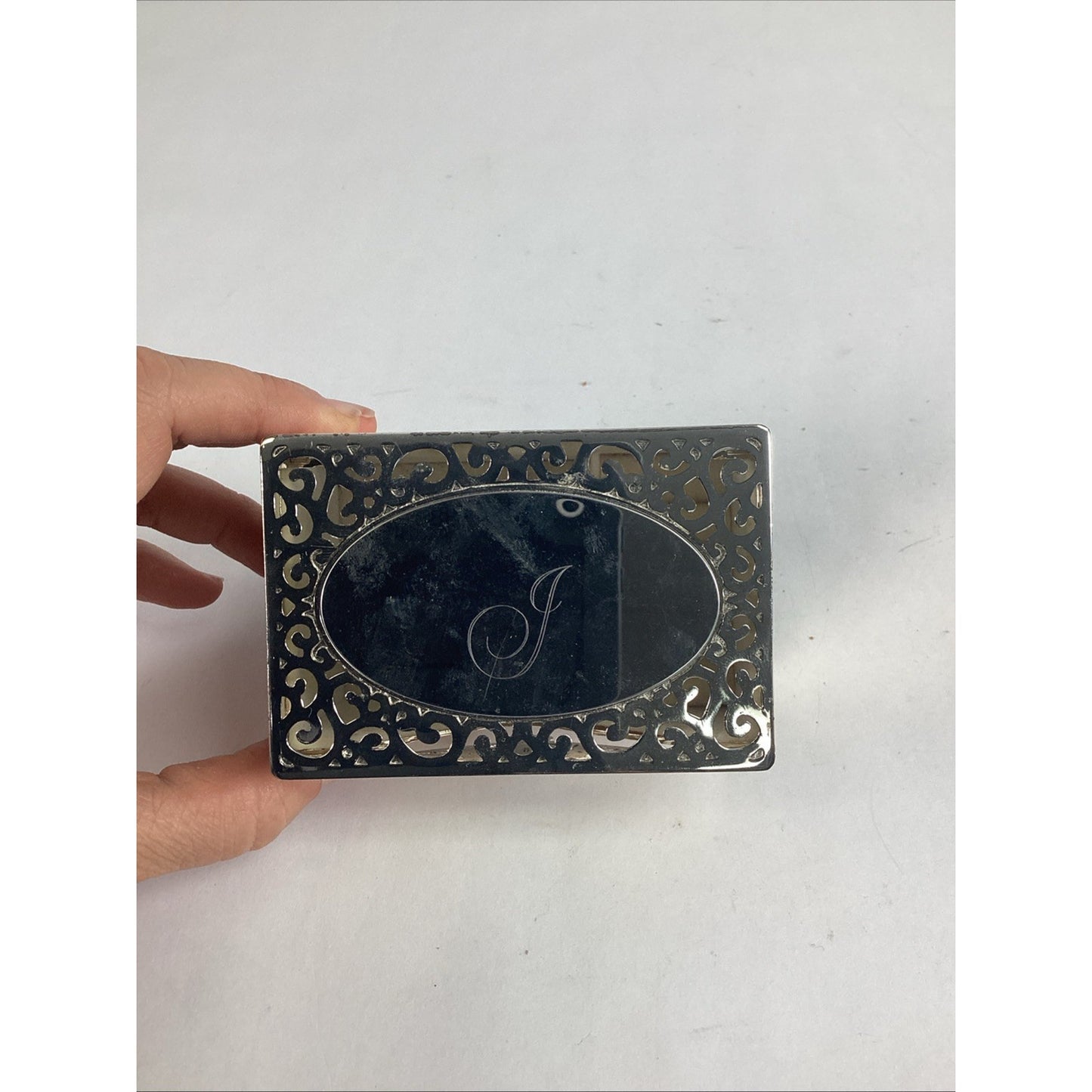 Things Remembered Silver Plated Filigree Ring Jewelry Trinket Box