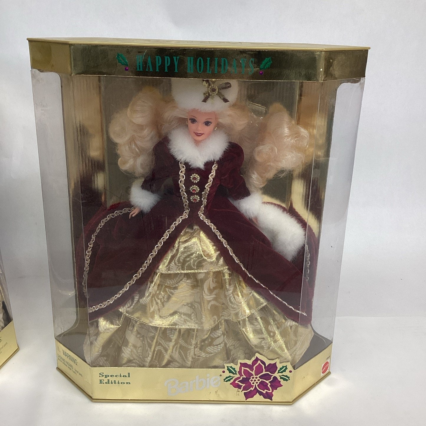 Set Of 2 Vintage 1996 HAPPY HOLIDAYS BARBIE Special Edition Doll New #15646