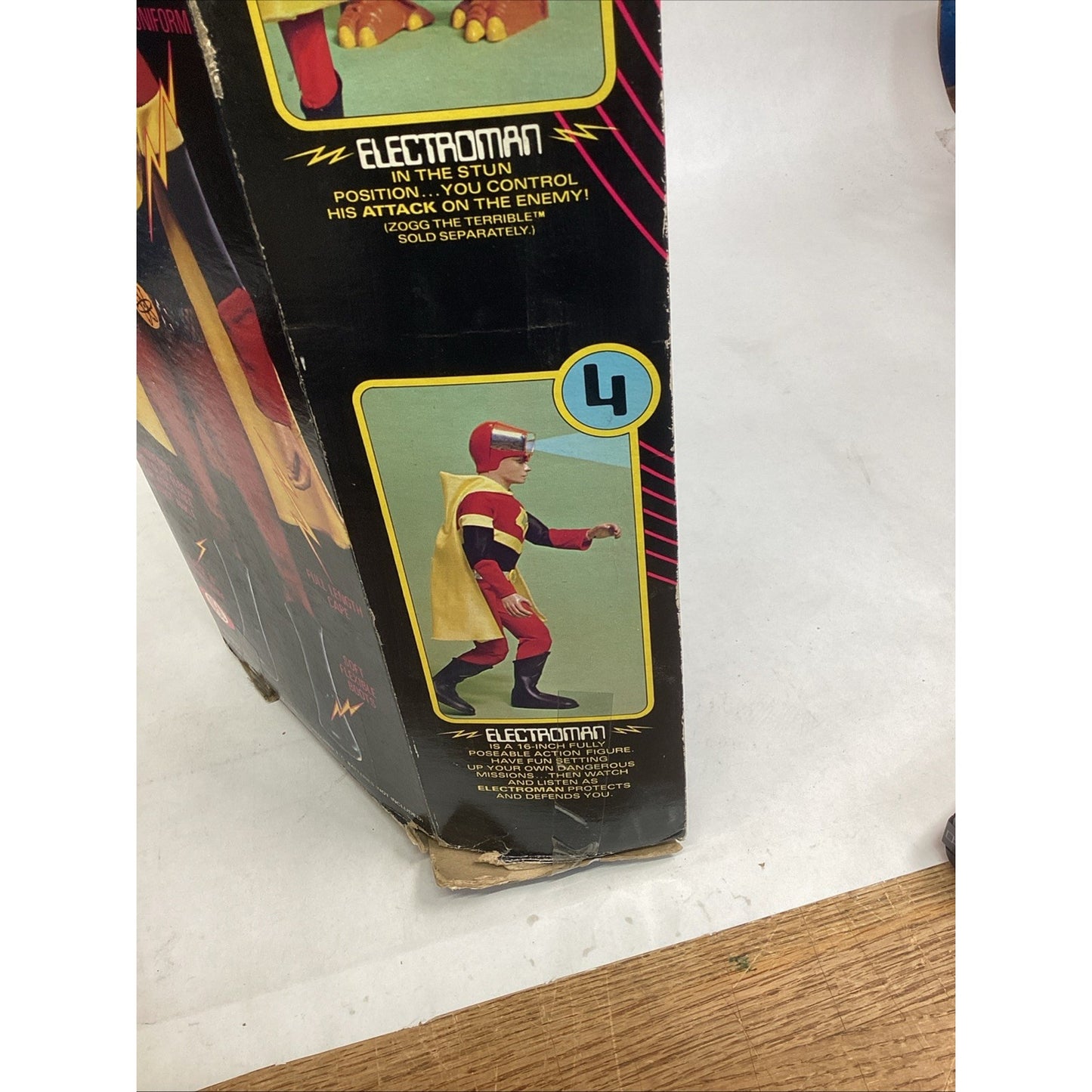Vintage NOS 1977 Electroman Action Figure W/ Original Box - Box Is Damaged