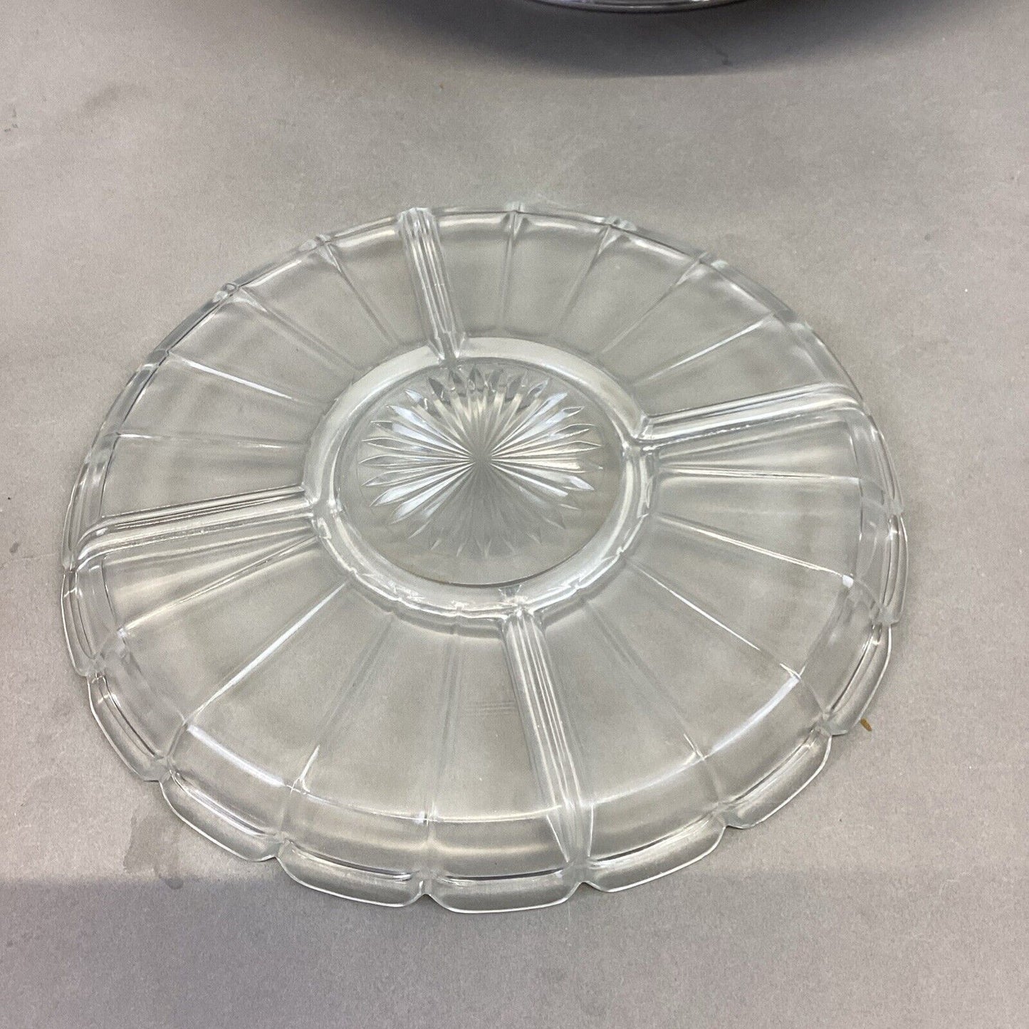 Large 16”D Floral Lazy Susan With Glass Tray For Chips N Dip And Appetizers