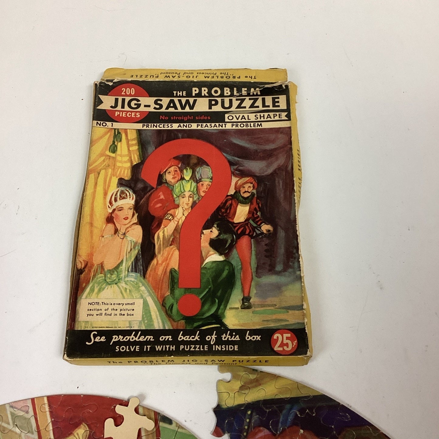 Vintage The Problem Jig Saw Puzzle - Princess And Peasant Problem #1