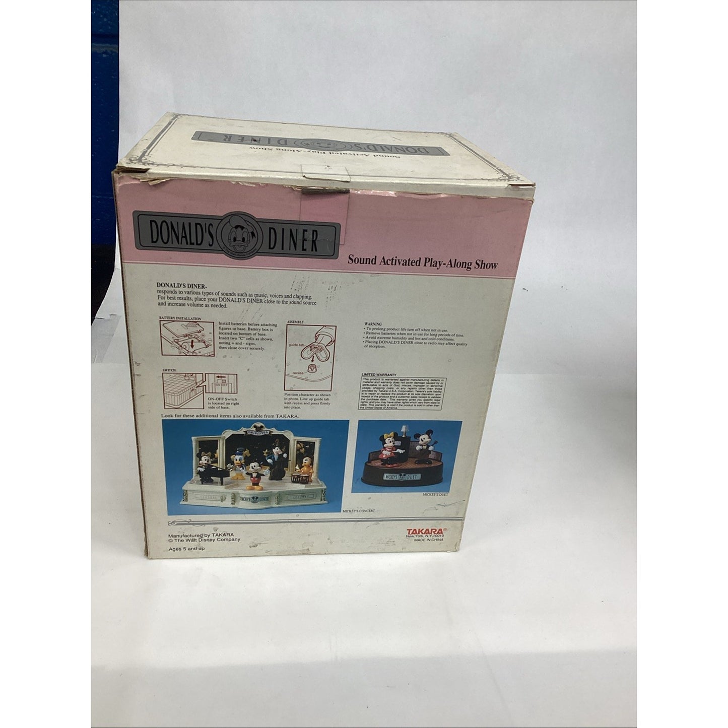 Takara Japan Disney Donalds Diner Animated Show Rock & Roll - Sound Activated