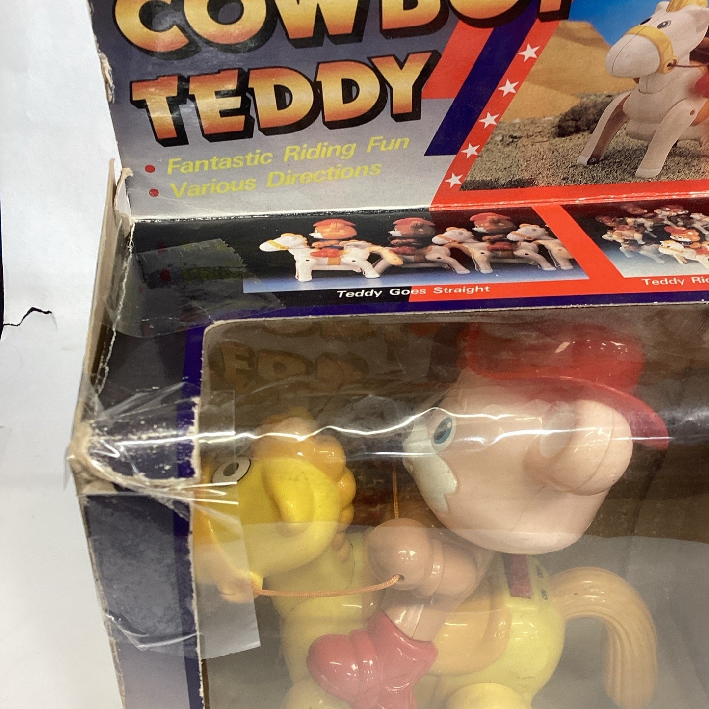 Vintage 1988 Cowboy Teddy - NOS - Battery Operated